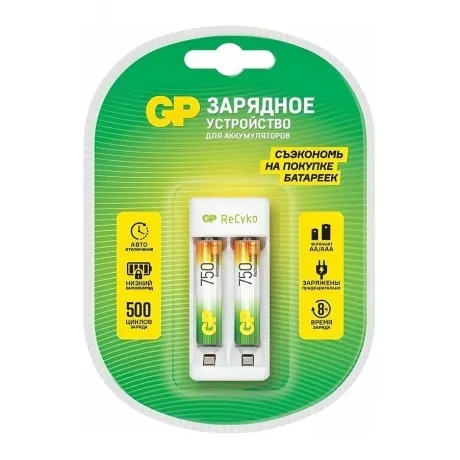 Зарядное устройство GP Е211 с 2 аккумуляторами ААА750 в Санкт-Петербурге