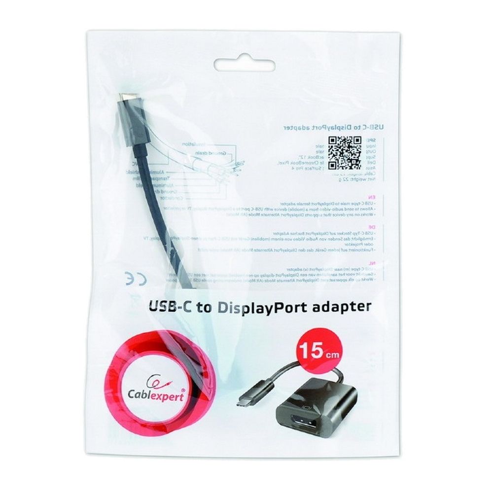 Cablexpert Переходник USB Type-C/DisplayPort, 15см, пакет (A-CM-DPF-01)