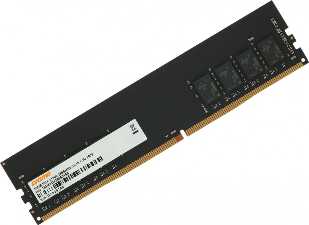 Память DDR4 16Gb 3200MHz Digma DGMAD43200016S RTL PC4-25600 CL22 DIMM 288-pin 1.2В single rank