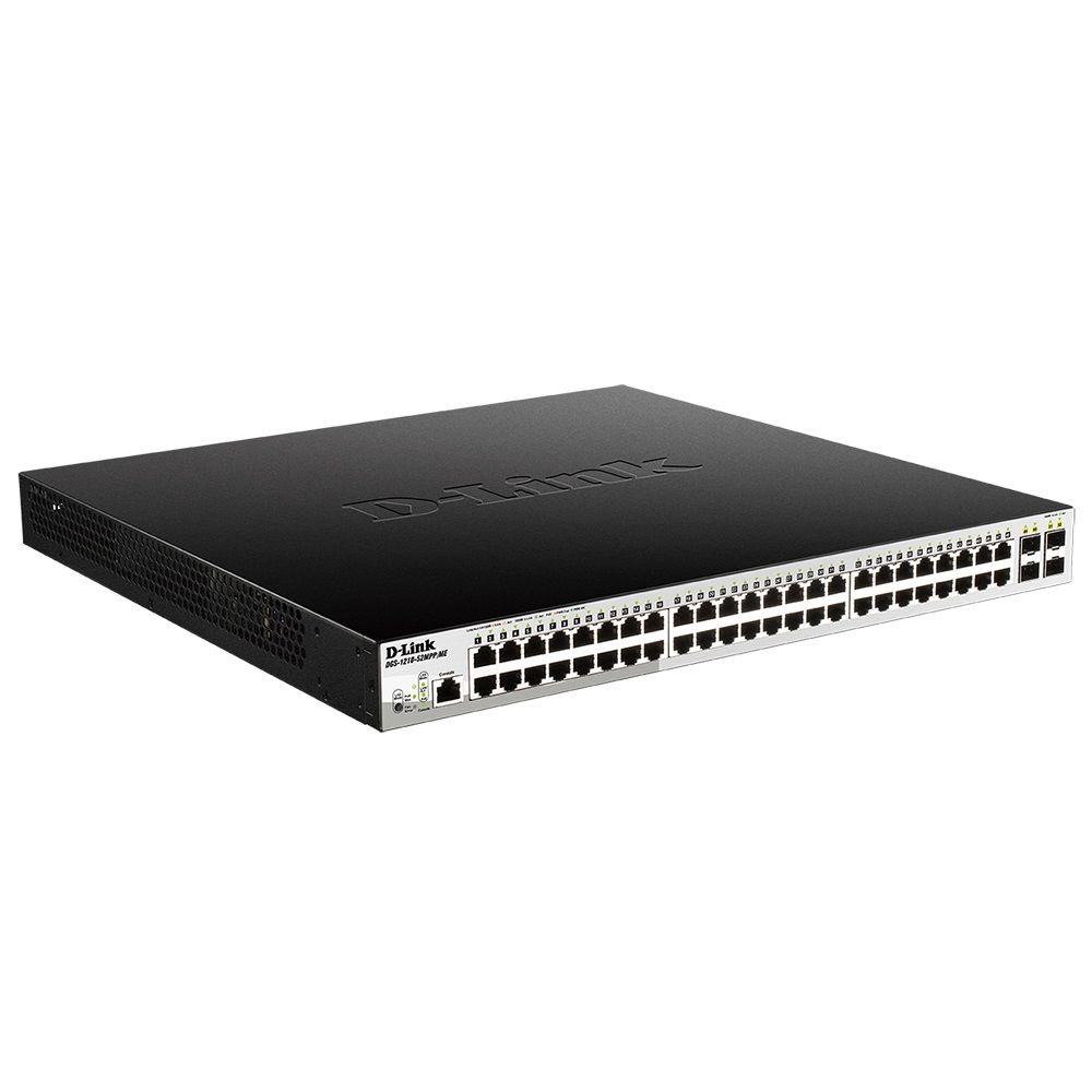 DGS-1210-52MPP/ME/B3A Управляемый L2 коммутатор с 48 портами 10/100/1000Base-T и 4 портами 1000Base-X SFP (48 портов PoE 802.3af/at, PoE-бюджет 740 Вт) {2}