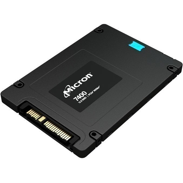 Micron 7400 MAX 3.2TB NVMe U.3 (15mm) PCIe NVMe Gen4 1x4 (v1.4) R6600/W3500MB/s 3D TLC MTTF 2М 800K/347K IOPS SSD Enterprise Solid State Drive, 1 year, OEM