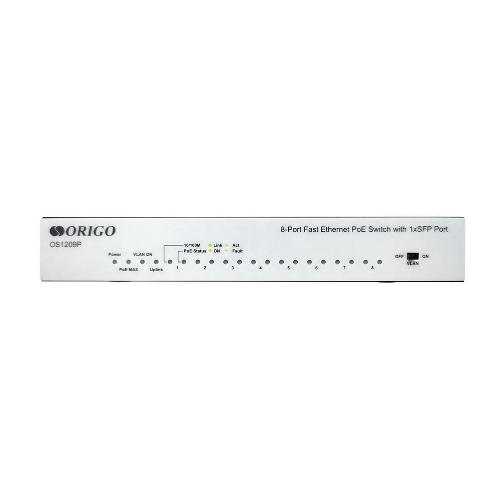 OS1209P/A1A Неуправляемый PoE-коммутатор, 8x100Base-TX, 1x1000Base-X SFP