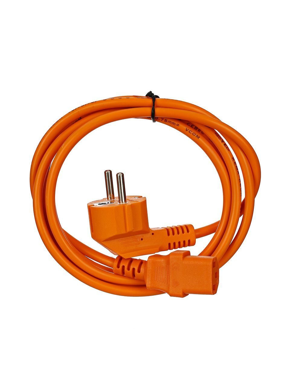VCOM <CE021-CU0.75-1.8M-O> Кабель питания 220V 1.8 м (Европейский стандарт) оранжевый