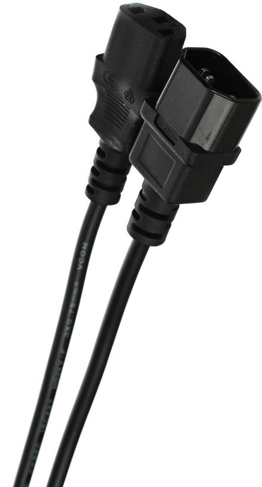VCOM CE001-CU0.75-1.8 Кабель монитор - компьютер 220V (UPS -> устройство) VCOM <VDE> 3G*0.75mm (CE001-CU)1.8м