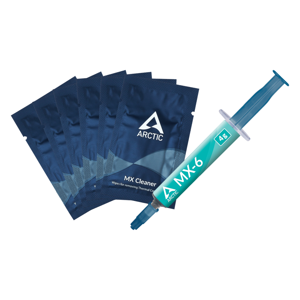 ARCTIC MX-6 Термопаста Thermal Compound 4 грамма with 6pcs MX Cleaner ACTCP00084A