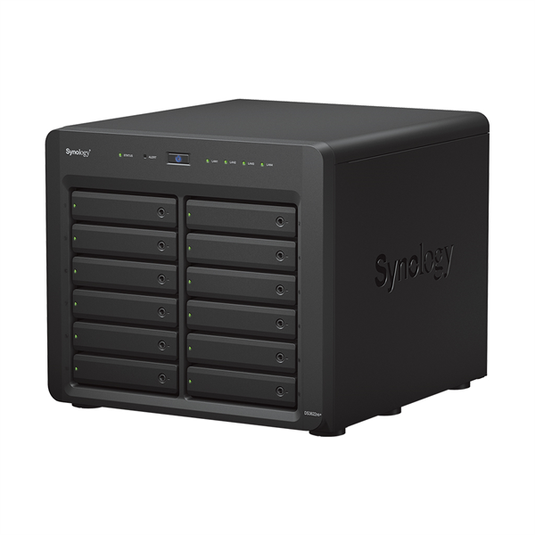Система хранения данных Synology 6C2,2GhzCPU/2x8Gb(up to 48)/RAID0,1,10,5,6/up to 12hot plug HDDs SATA(3,5' or 2,5') (up to 36 with 2xDX1222)/2xUSB3.0/2GigEth(2x10Gb)/iSCSI/2xIPcam(up to 90)/1xPS/5YW (DS3622xs+)