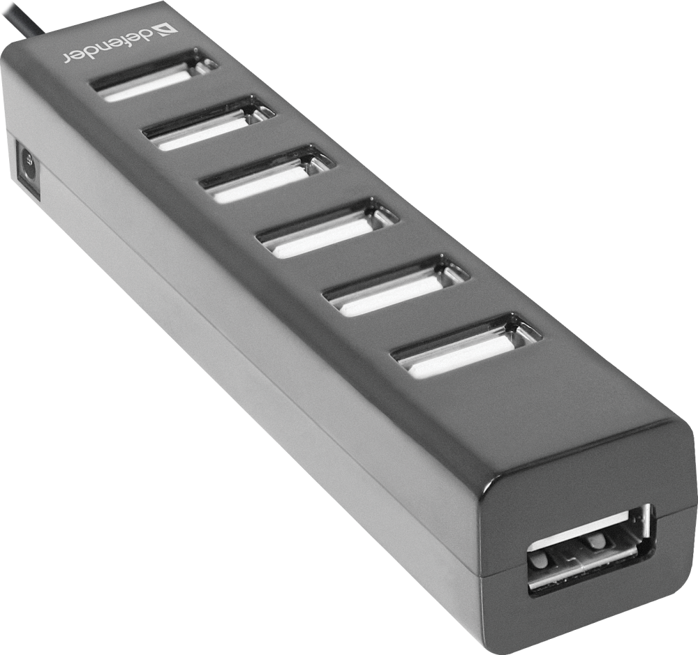 DEFENDER Универсальный USB разветвитель Quadro Swift USB2.0, 7 портов (83203)