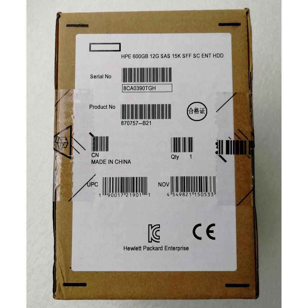 Жесткий диск HPE 870757-B21 600 ГБ 15K 12G SAS LFF 2.5 SC серверный 870757-S21 870794-001 880152-002