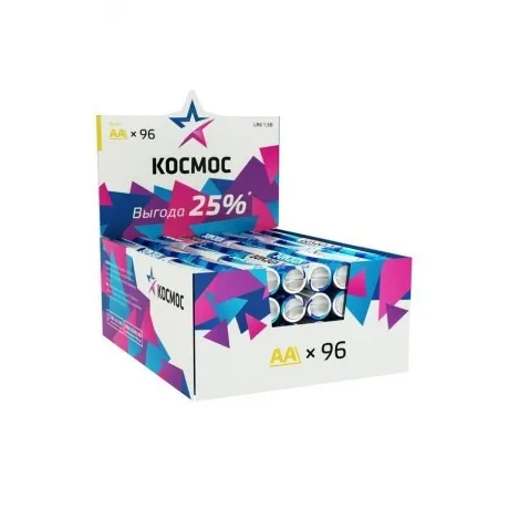 Элемент питания КОСМОС AA LR6 4 шт. шринк 96шт. дисплей бокс в Санкт-Петербурге