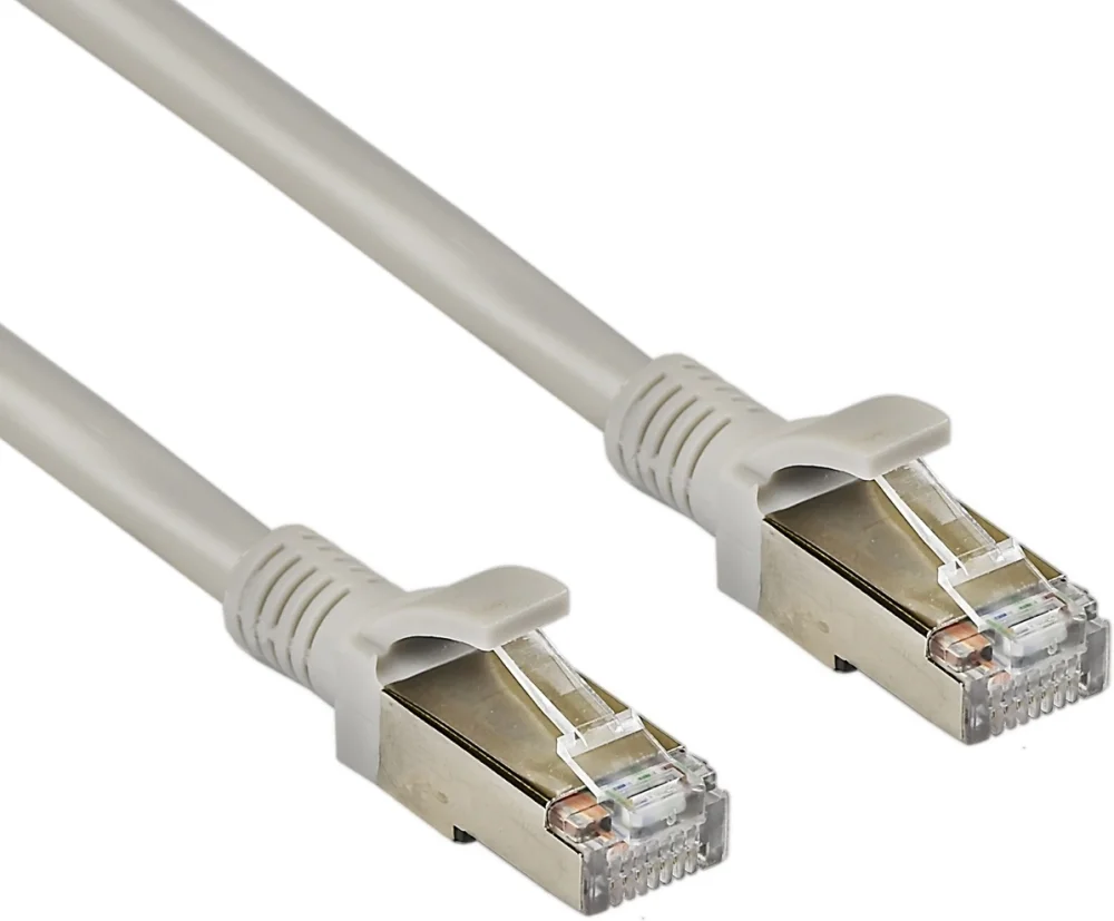 Патч-корд Exegate FTP-RJ45-RJ45-C5e-CU-10M-GY, FTP, cat.5e, 10м, медь, серый