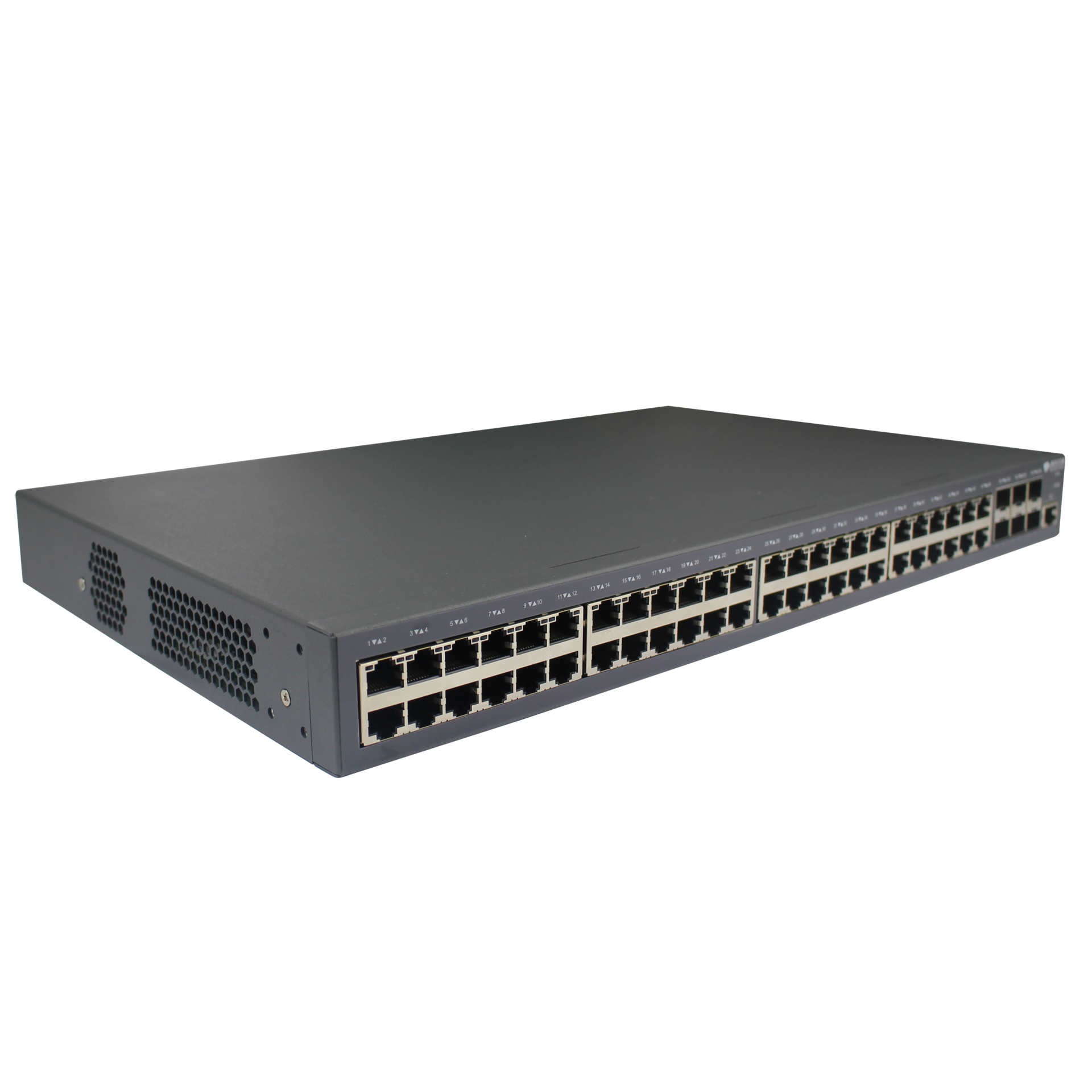 Управляемый коммутатор уровня 3 BDCOM S3900-48T6X, 48x 10/100/1000Base-T, 6x 1/10GE SFP+, Hot Swap БП 1+1, в комплекте 1x PSU ~220VAC