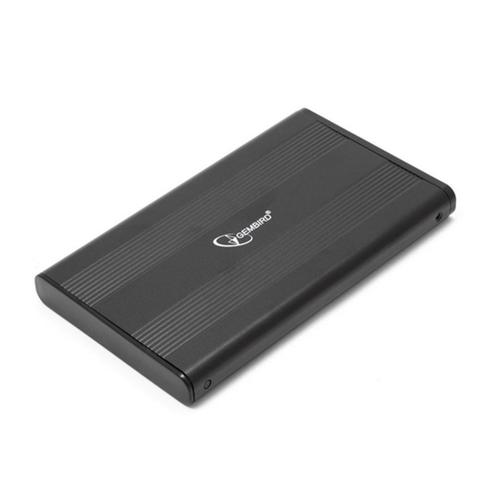 Внешний корпус 2.5" Gembird EE2-U2S-5, черный, USB 2.0, SATA, металл Gembird {100}