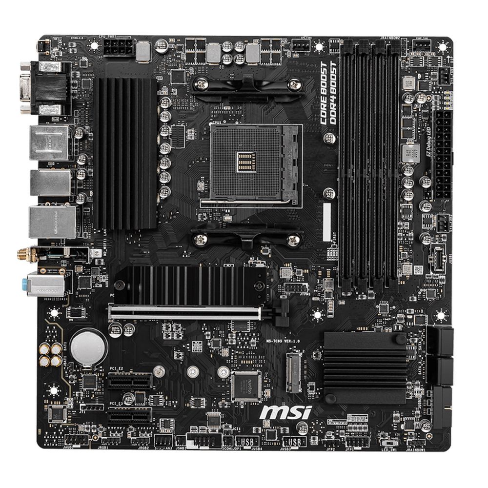 Материнская плата MSI B550M PRO-VDH WIFI Soc-AM4 AMD B550 4xDDR4 mATX AC`97 8ch(7.1) GbLAN RAID+HDMI+DP