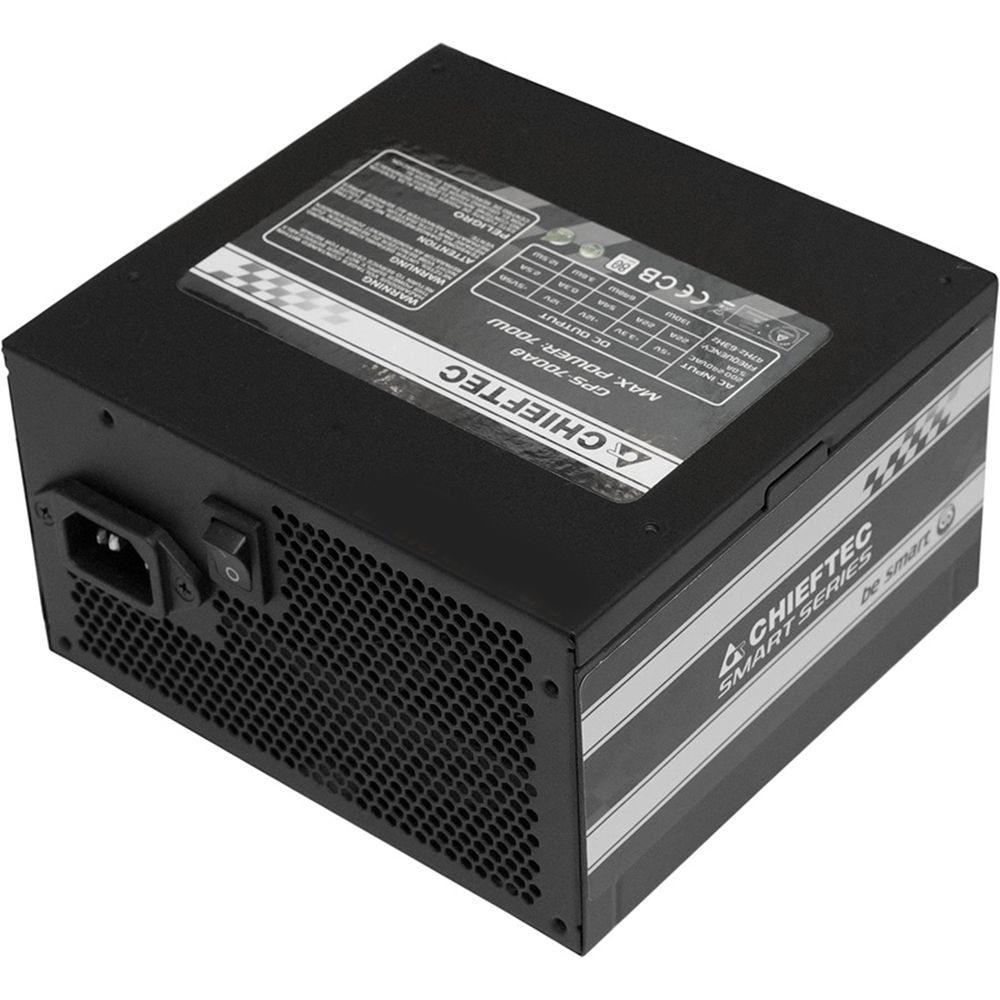Блок питания Chieftec PSU GPS-700A8 700W Smart ser ATX2.3 230V Brown Box 12cm 80%+ Fan Active PFC 20+4, 8(4+4)p,8(6+2)p, 4xSATA, 2xMolex+Floppy (GPS-700A8)