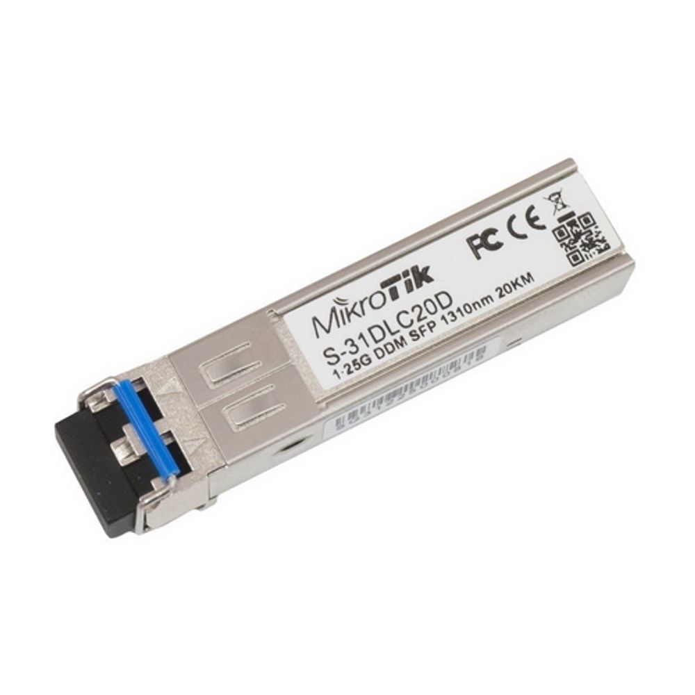 Трансивер MikroTik SFP module 1.25G SM 20km 1310nm Dual LC-connector (S-31DLC20D)