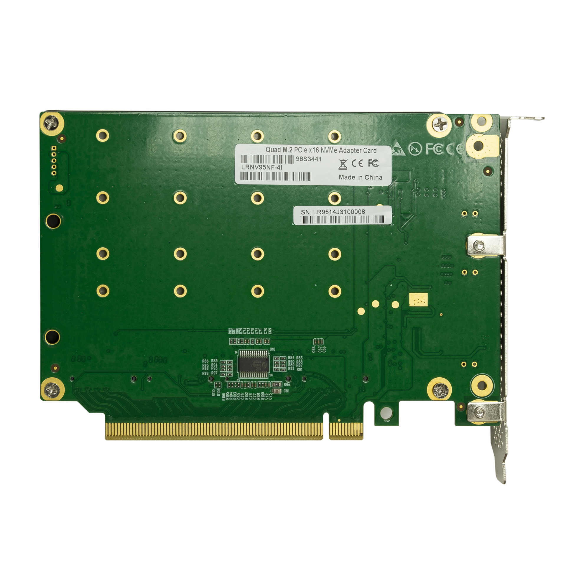 Переходной адаптер PCIe 3.0 x16 на 4xM.2 NVMe