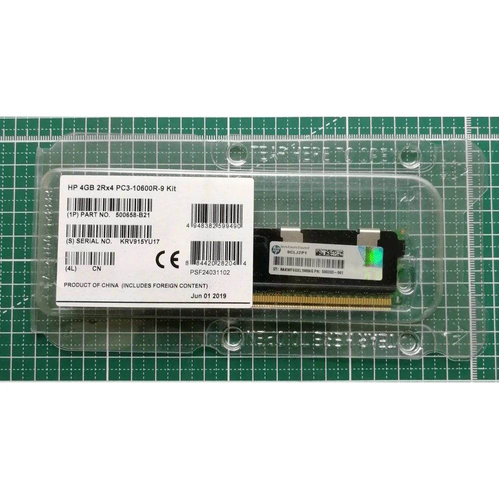 Оперативная память HP 500658-B21 4G 1333MHz DDR3 RDIMM 2Rx4 PC3-10600 CAS-9 ECC Registered серверная 501534-001 500203-061 KRW93508S0