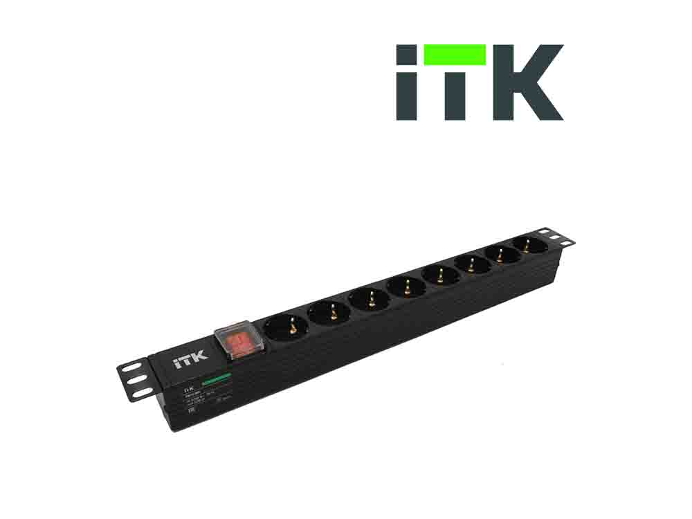 Блок PDU ITK PH12-8D3 блок PDU 8 розеток Schuko