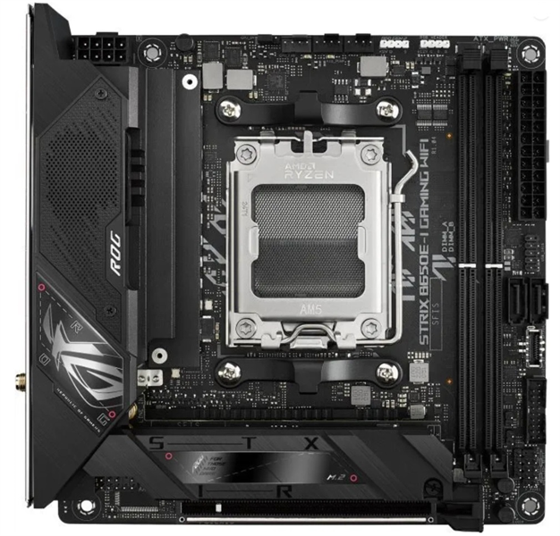 Материнская плата ASUS ROG STRIX B650E-I GAMING WIFII, Socket AM5, B650, 2*DDR5, HDMI, 2xSATA3 + RAID, M2, Audio, Gb LAN, USB 3.2, USB 2.0, mITX; 90MB1BI0-M0EAY0 (ROG STRIX B650E-I GAMING WIFI)