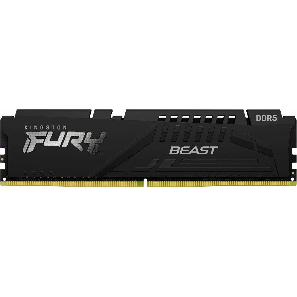 Модуль памяти Kingston OEM 16GB DDR5 6400 DIMM FURY Beast Black XMP Gaming Memory KF564C32BB-16 Non-ECC, CL32, 1.4V, Heat Shield, 1Rx8, RTL