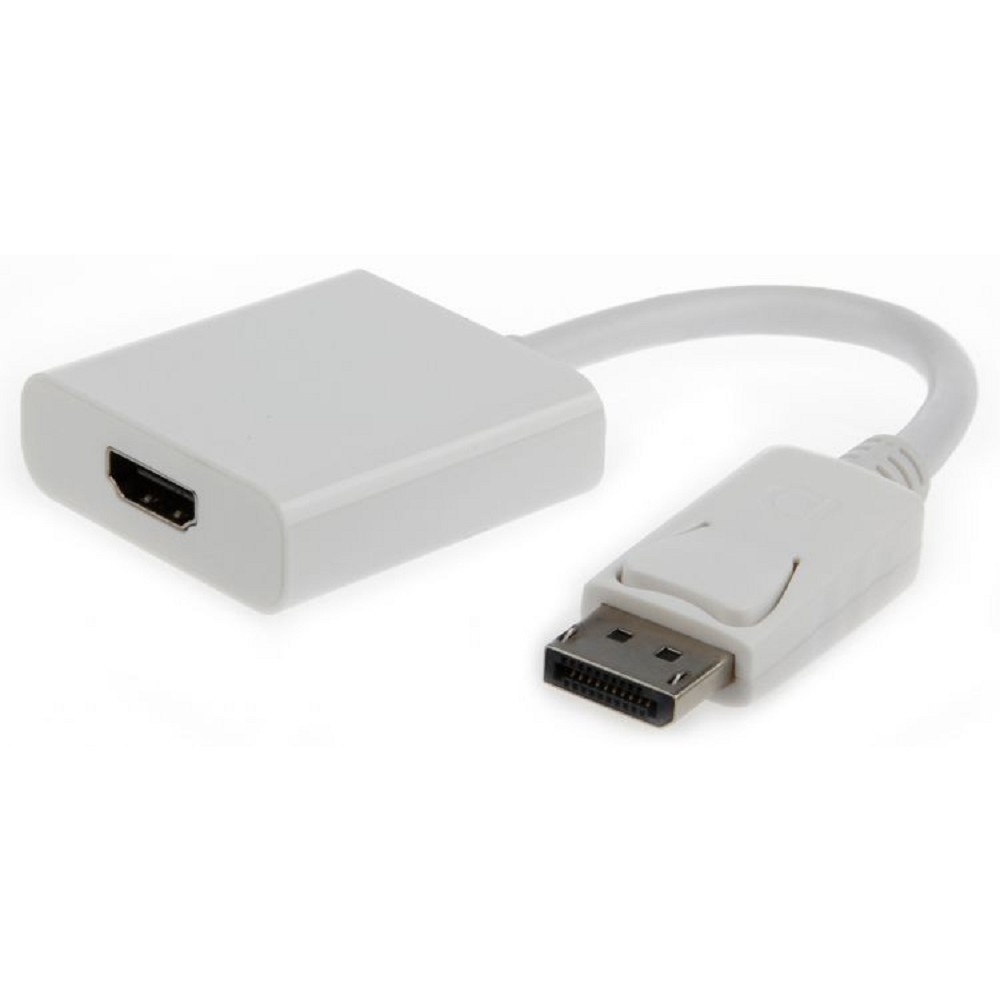 Gembird Переходник DisplayPort - HDMI , 20M/19F, белый (A-DPM-HDMIF-002-W)