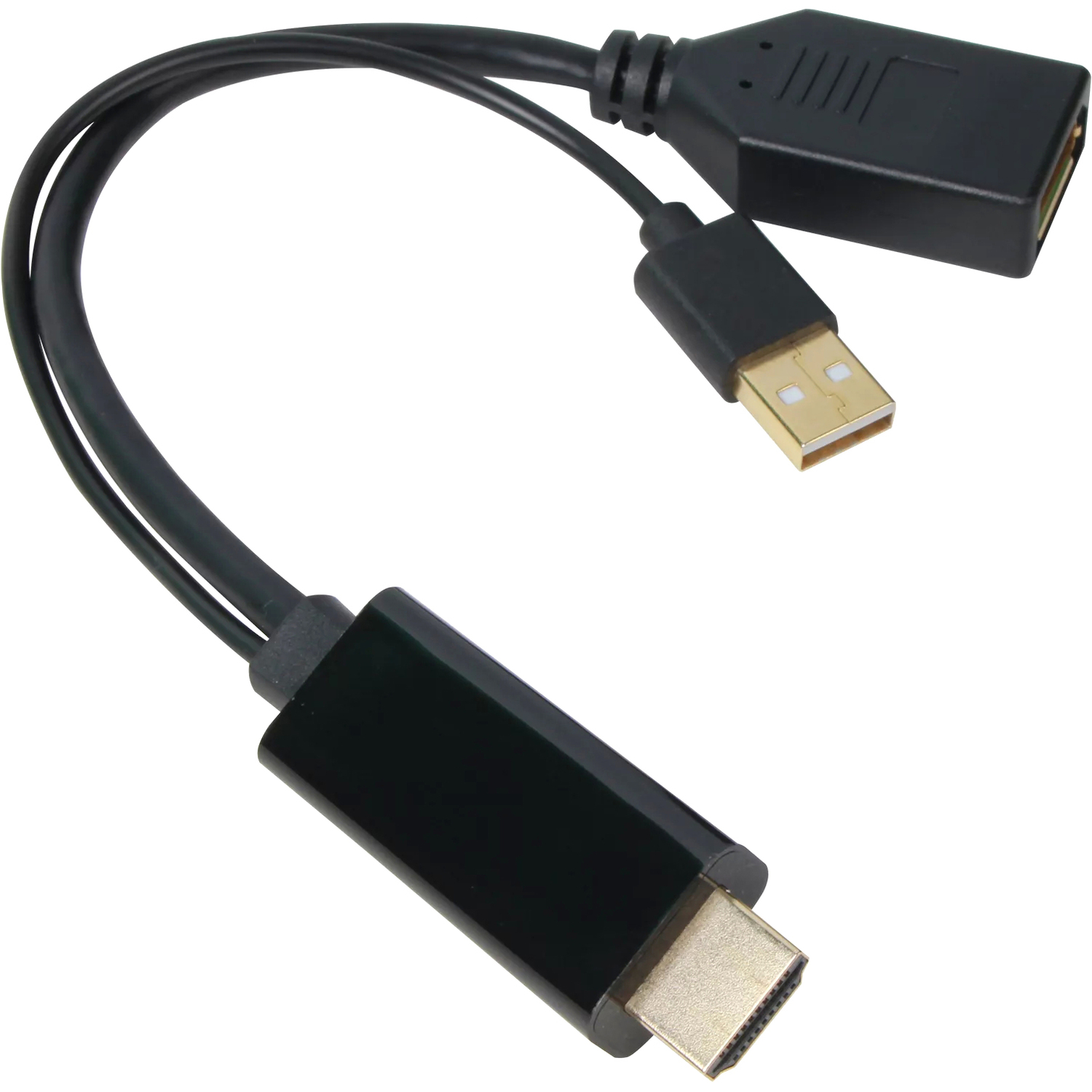 Кабель-переходник HDMI(M) +USB---> DP(F) 0.15m 4K*60Hz VCOM<CG599E> Кабель-переходник VCOM USB Type-A M+HDMI M/DisplayPort F (CG599E-0.15M)