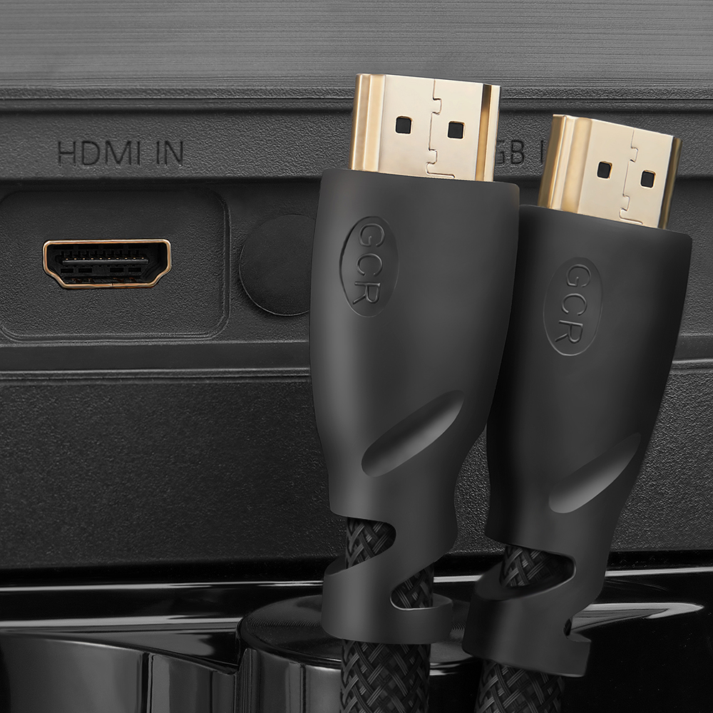 GCR Кабель 3.0m HDMI 2.0, HDR 4:2:2, Ultra HD, 4K 60 fps 60Hz/5K*30Hz, 3D, AUDIO, 18.0 Гбит/с, 28/28 AWG, OD7.3mm, тройной экран, черный нейлон (GCR-HM811-3.0m)