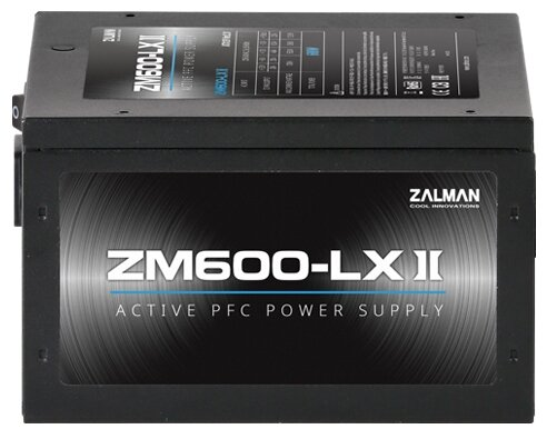 Блок питания Zalman ZM600-LXII, 600W, ATX12V v2.31, APFC, 12cm Fan, Retail (ZM600-LXII)