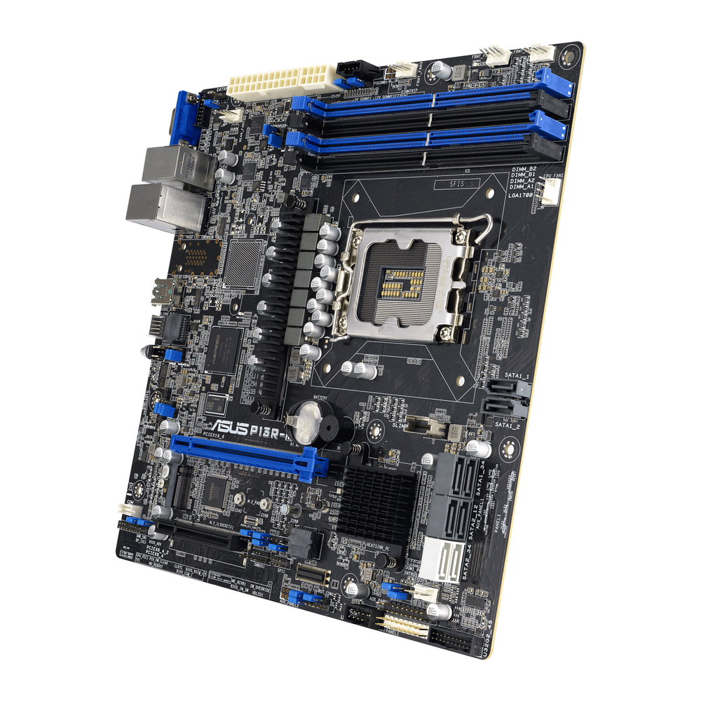 Материнская плата ASUS P13R-M LGA1700 mATX 4xDDR5 PCIEx16 PCIEx8 M.2 VGA 2хGLAN