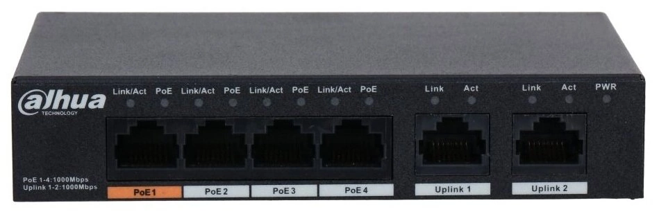 Коммутатор Dahua DH-PFS3006-4GT-60-V2