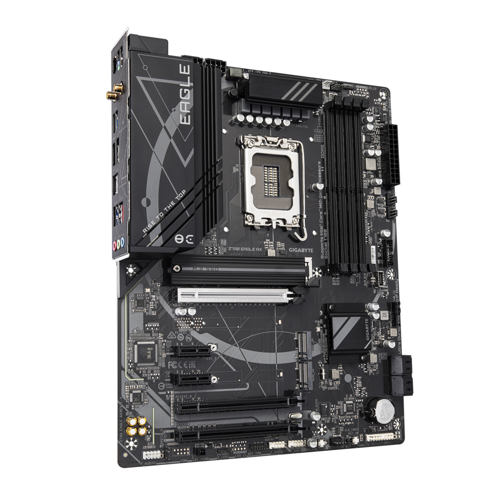 Материнская плата GIGABYTE Z790 EAGLE AX, LGA1700, Z790, 4*DDR5,HDMI+ DP, 4 SATA 6 Гб/с, M2, Audio, Gb LAN, USB 3.2, USB 2.0, Type-C, ATX (Z790 EAGLE AX)