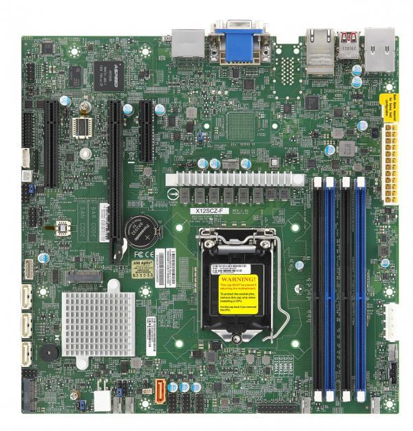 Материнская Плата SuperMicro MBD-X12SCZ-F-O Soc-1200 iW480 mATX 4xDDR4 4xSATA3 SATA RAID Eth Ret