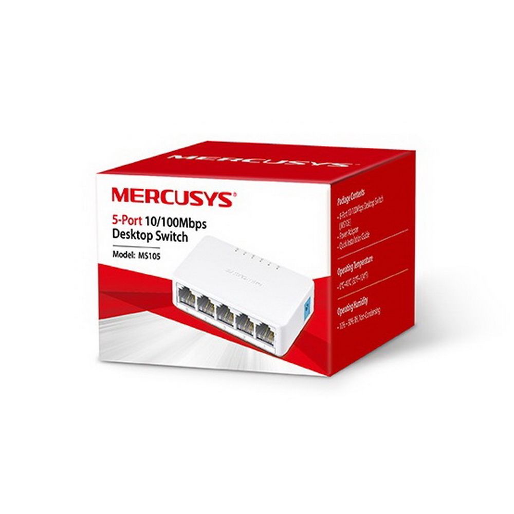 Коммутатор Mercusys MS105 5x100Mb неуправляемый