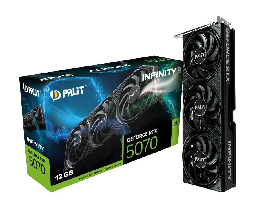 Видеокарта Palit GeForce RTX 5070 Infinity 3 OC 12Gb (NE75070S19K9-GB2050S)
