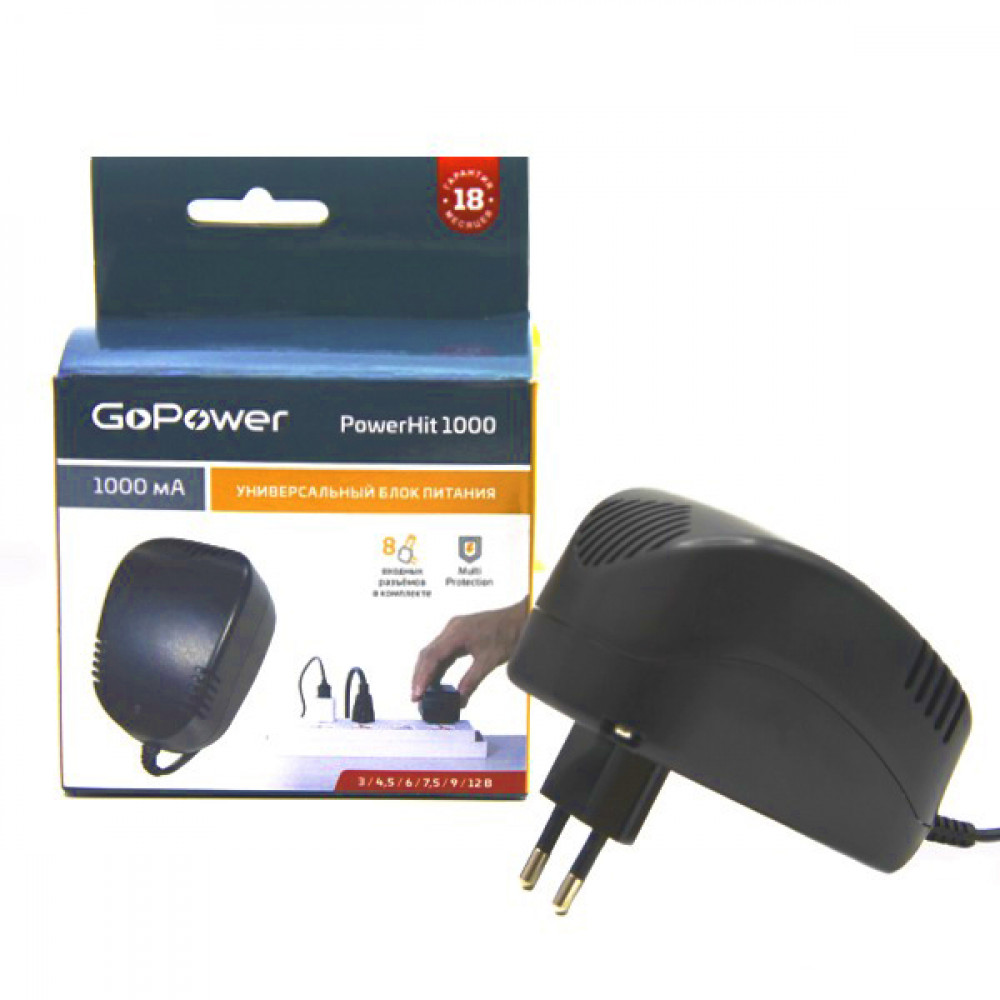 Блок питания GoPower Powerhit 1000 универсальн. (1/15/30) Блок питания GoPower Powerhit 1000 (00-00015343)