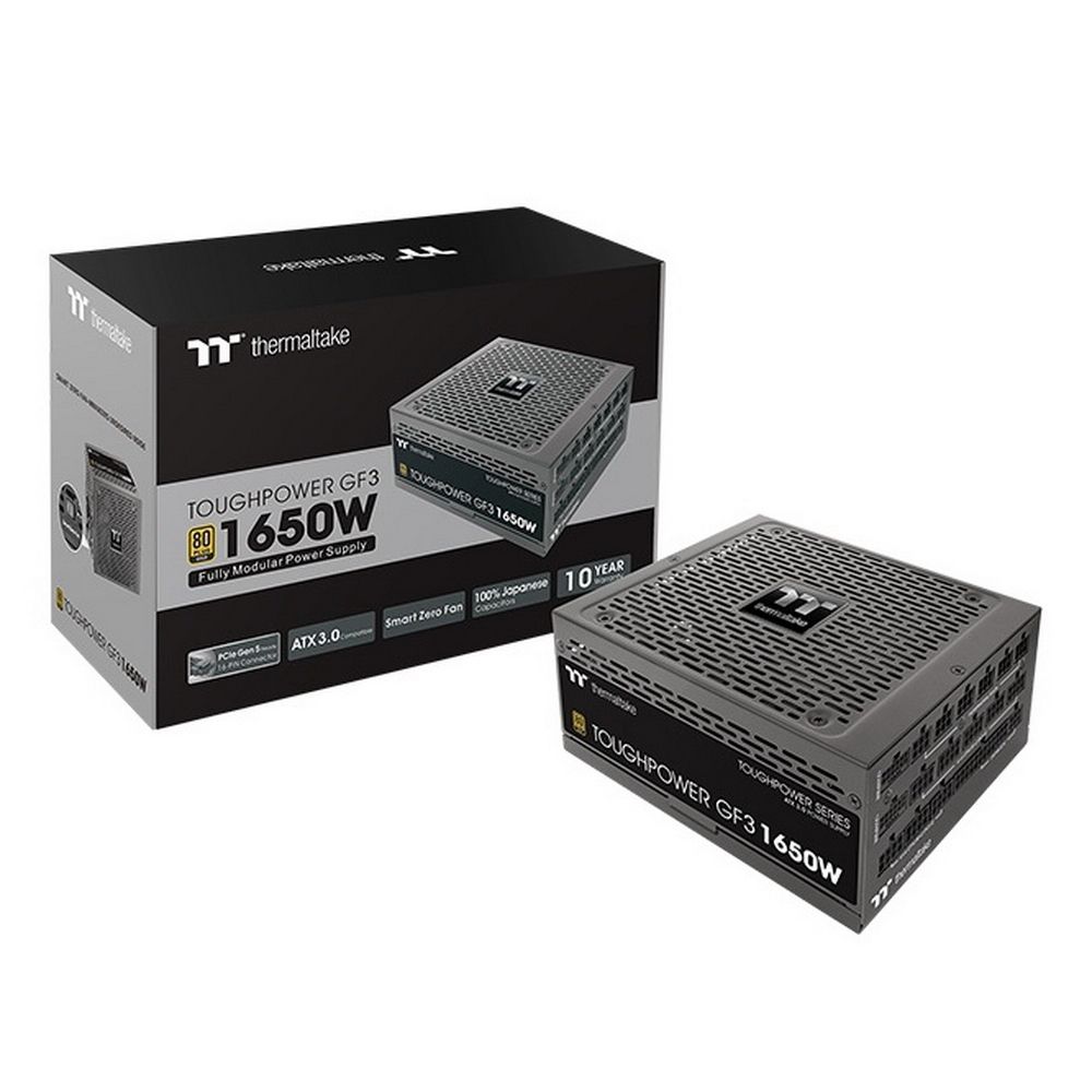 Блок питания Thermaltake ATX 1650W Toughpower GF3 80+ gold (24+4+4pin) APFC 140mm fan color LED 12xSATA Cab Manag RTL