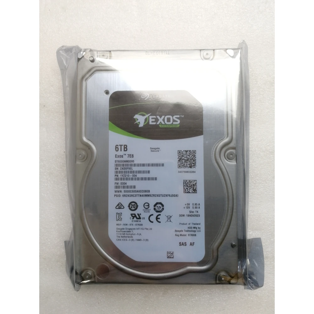 Жесткий диск Seagate ST6000NM0095 6 ТБ 12G 7.2K SAS 3.5" EXOS 7E8 серверный HDD 1YZ210-157