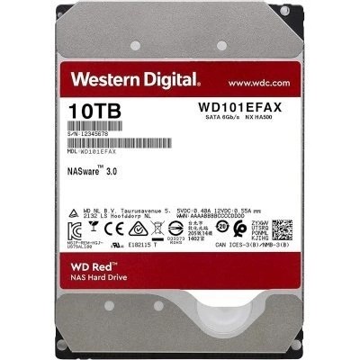 Жёсткий диск Western Digital RED 10ТБ 3,5" 5400RPM (WD101EFAX)