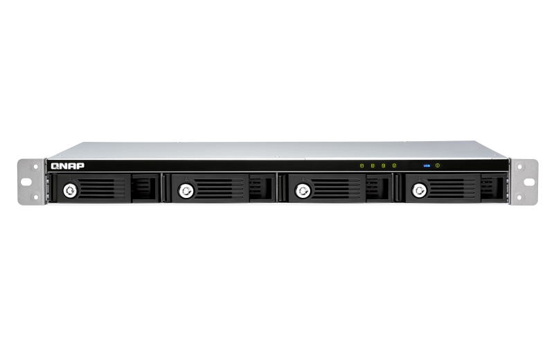 QNAP DAS TR-004U 4-Bay 2.5/3.5 SATA Type-C USB 3.1 Gen 1 (5 Gb/s ) Direct Attached Storage with Hardware RAID. W/o rail kit RAIL-B02