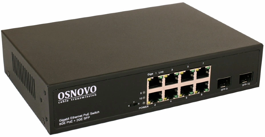 Коммутатор Osnovo SW-80802 150W неуправляемый