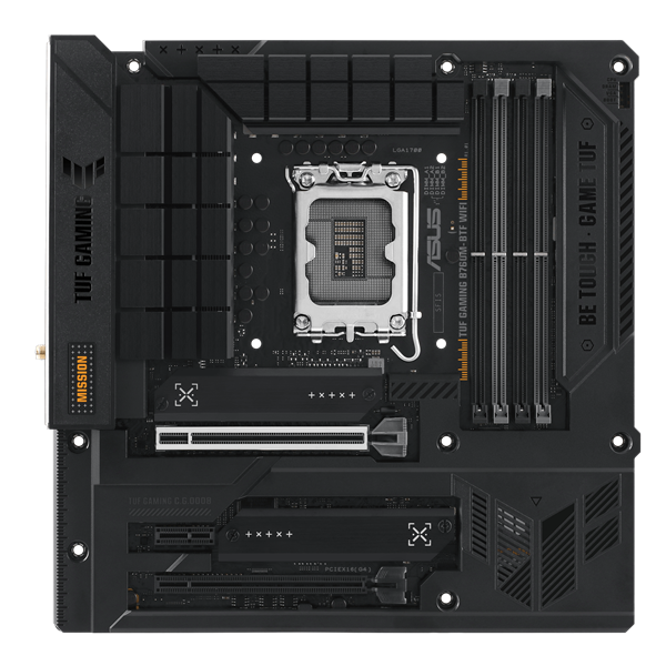 Материнская плата ASUS TUF GAMING B760M-BTF WIFI, LGA1700, B760, 4*DDR5, 4*SATA, 3*M.2, 5*USB 3.2, 4*USB 2.0, Type-C, 2*PCIx16, 1*PCIx1, DP+HDMI, mATX; 90MB1G50-M0EAY0 (TUF GAMING B760M-BTF WIFI)