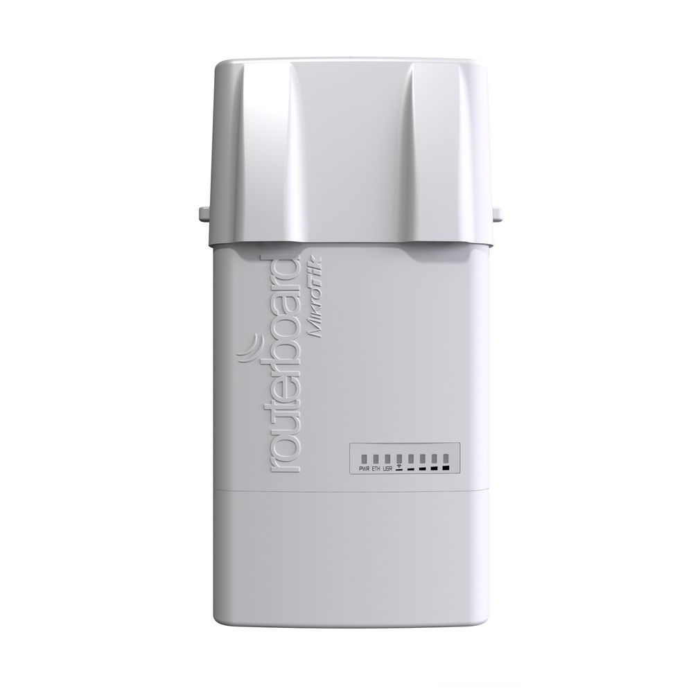 Точка доступа MikroTik BaseBox 5 with 600Mhz Atheros CPU, 64MB RAM, 1xGigabit LAN, USB, miniPCIe, built-in 5Ghz 802.11a/n 2x2 two chain wireless with two RP-SMA connectors, RouterOS L4, outdoor enclosure, POE, PSU, (RB912UAG-5HPnD-OUT)