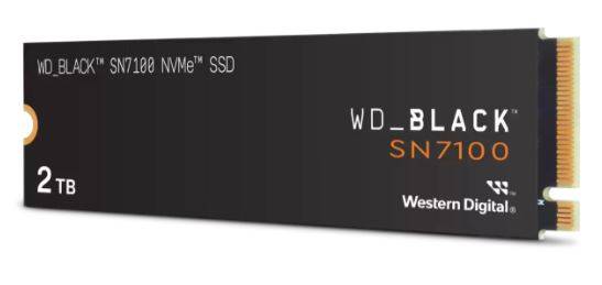 Твердотельный диск 2TB WD Black SN7100 , M.2 2280, PCI-E 3x4, [R/W - 7250/6900 MB/s] 3D-NAND TLC