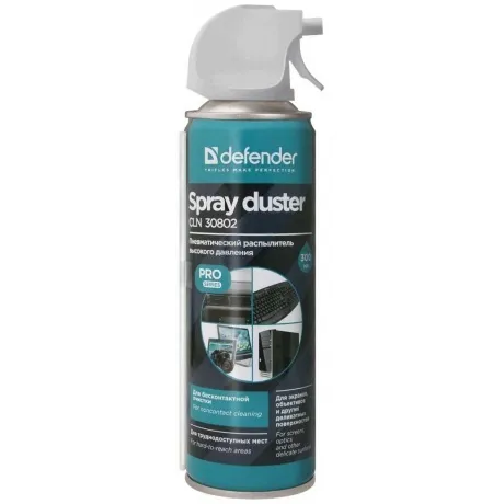 Баллон со сжатым воздухом Defender CLN 30802 Pro, негорючий, для труднодоступных мест, 300 мл / Россия. в Санкт-Петербурге