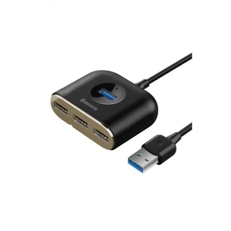 Хаб-разветвитель USB Baseus Square Round 4in1 USB HUB Adapter USB 3.0 - USB 3xUSB 2.0 1m Black CAHUB-AY01 в Санкт-Петербурге