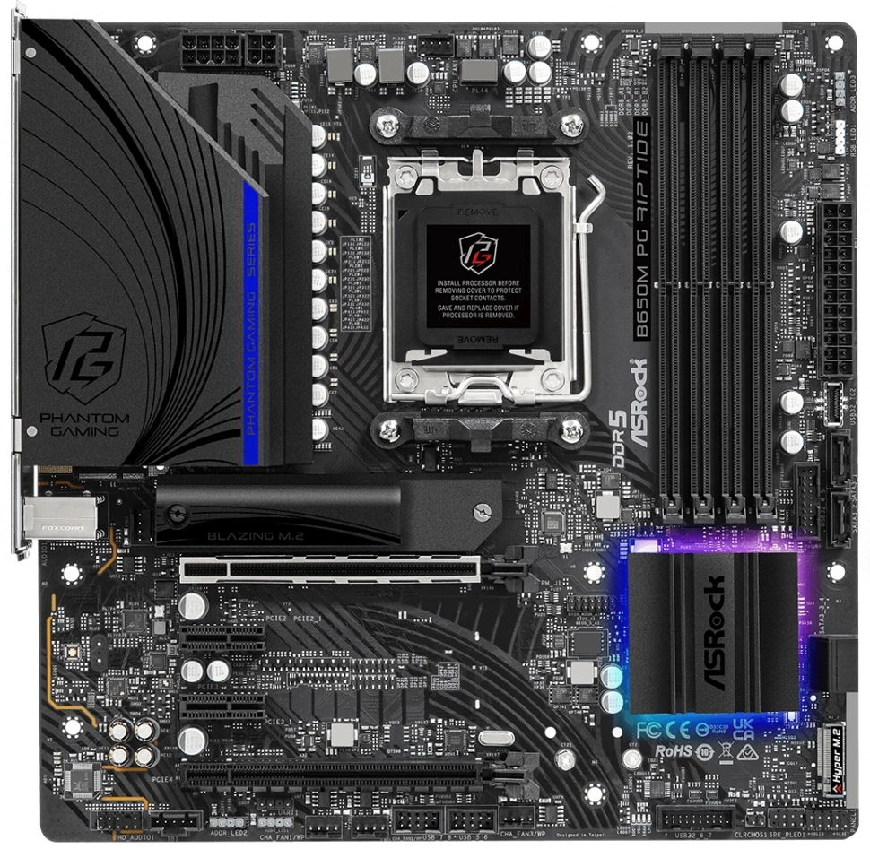 Материнская плата Asrock B650M PG RIPTIDE (90-MXBJ90-A0UAYZ)