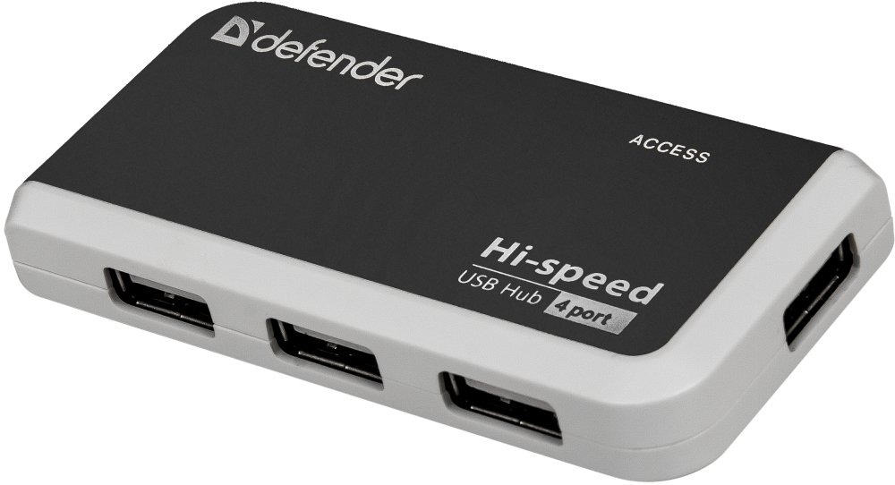 DEFENDER USB QUADRO INFIX USB 2.0, 4 порта, [83504]