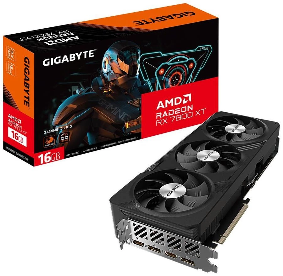 Видеокарта Gigabyte Radeon RX 7800 XT GAMING OC 16G (GV-R78XTGAMING OC-16GD)