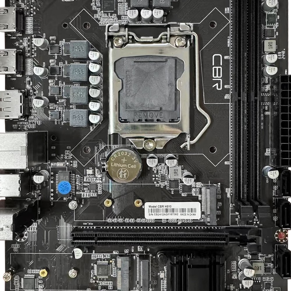 CBR H510 { Chipset 470, Socket 1200, 2*DDR4, mATX, DP+2*HDMI, 1*PCIEx16,1*PCIEx1,2*M.2(NVME,SATA), 3*SATA3, 2*USB 2.0 + 4*USB3.0, LAN 1Gb}