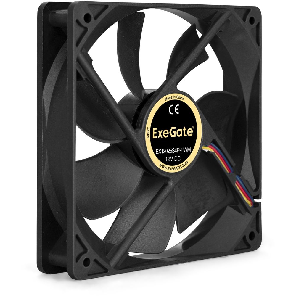 Вентилятор 12В DC ExeGate EX12025S4P-PWM 120x120x25 мм, Sleeve bearing (подшипник скольжения), 4pin, PWM, 25dBA